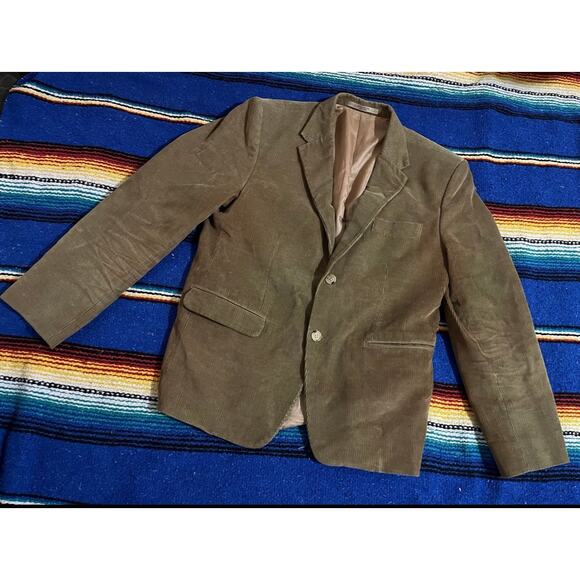 StudioSuits Hand-Crafted Men's Corduroy Blazer in Olive Green - Picture 3 of 16